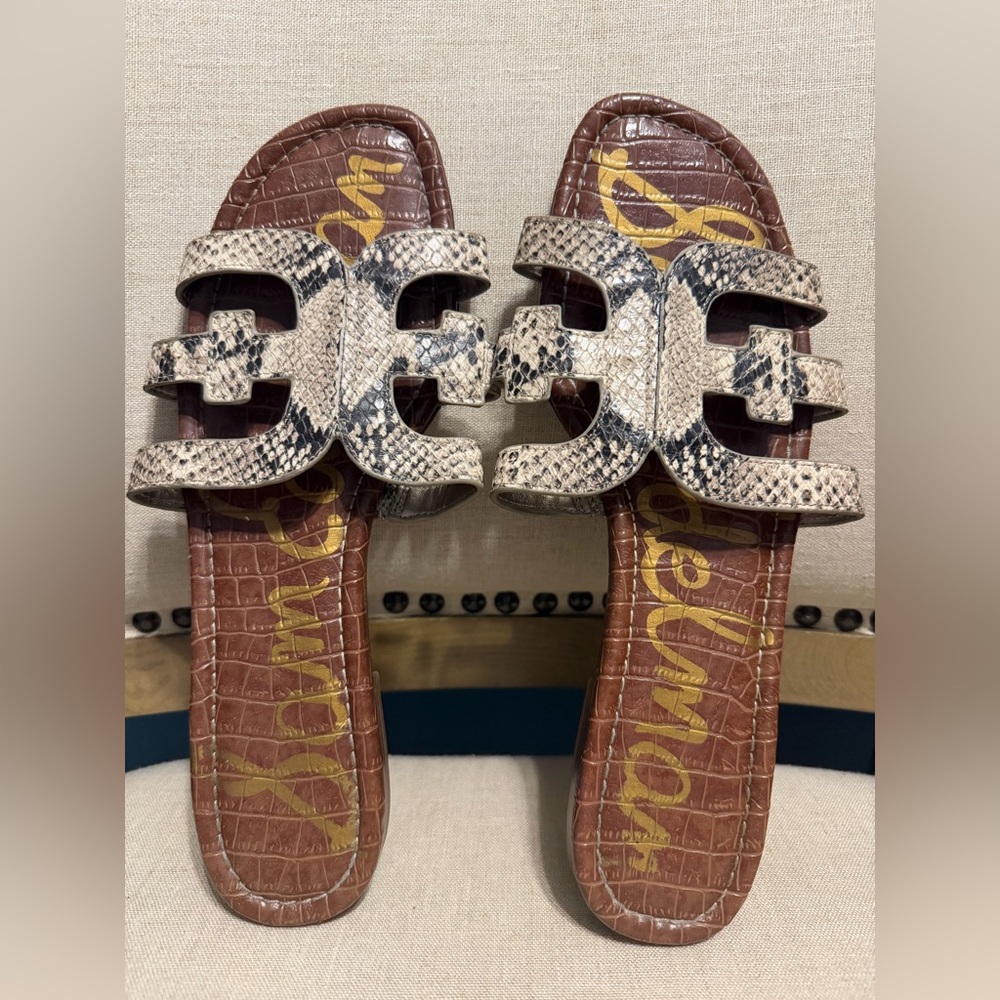 Sam Edelman Beige and Brown Sandals, Size 11
